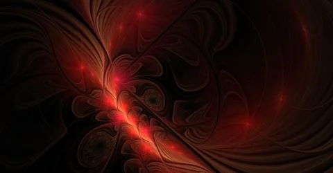 Delicate Flower Dream in soft red colors an abstract floral composition based Ilustración de archivo