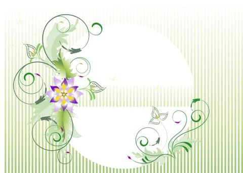 Delicate flower for light green background. Stock Illustration