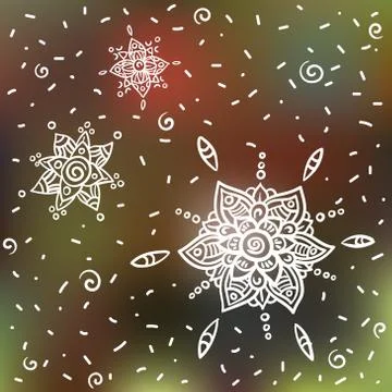 Delicate flowers on a blurred background Stock-Illustration