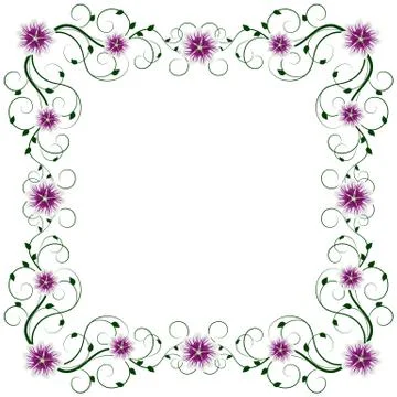 Delicate frame with mallows Stock Illustration