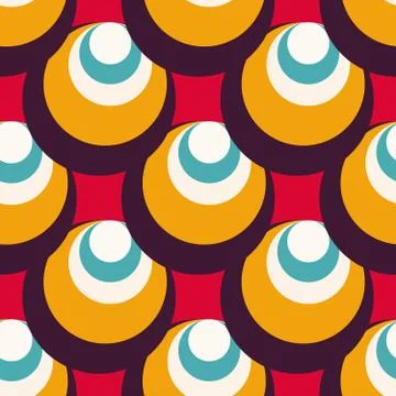 Delicate geometric elements on a red background seamless pattern Stock-Illustration