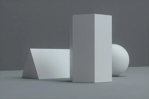 Delicate geometry with dark background, 3d rendering. 스톡 일러스트