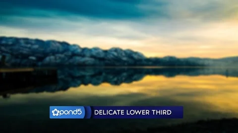 Delicate Gradient Lower Third After Effects stock