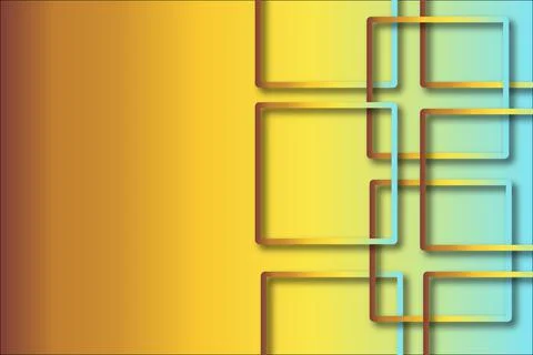 Delicate gradient. Paper cut squares background. 3D render. Vector. Stock Illustration