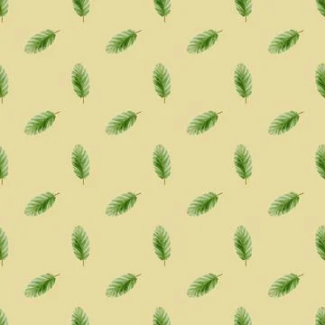 Delicate green leaves pattern for textile and wrapping paper design Stock Illustration