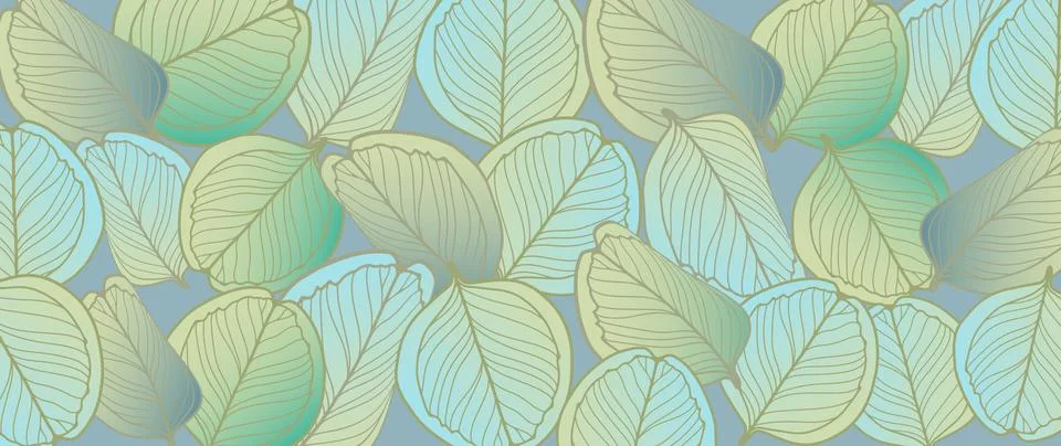 Delicate green vector background with eucalyptus leaves Stock Illustration