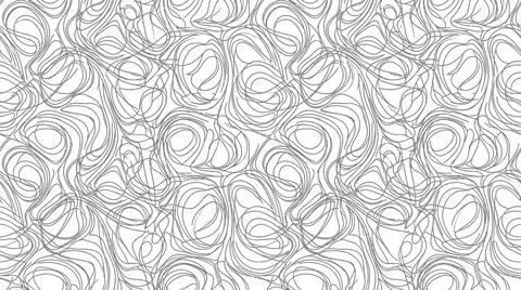 Delicate hand drawn swirl pattern with fine grey lines creating elegant sea.. Stock Illustration