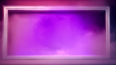 Delicate horizontal rectangular frame and delicate smoke flowing into it - .. Stock Footage 273954494