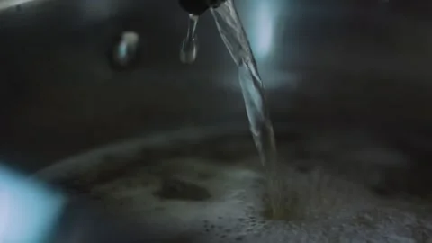 Delicate ingredient study: covering chicken with water Stock Footage 342172591
