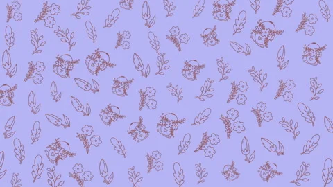 Delicate lavender floral pattern with small wildflowers on pastel purple ba.. Stock-Footage 331732981