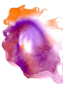 Delicate lilac light from a rounded window among lush colored clouds Stock Illustration