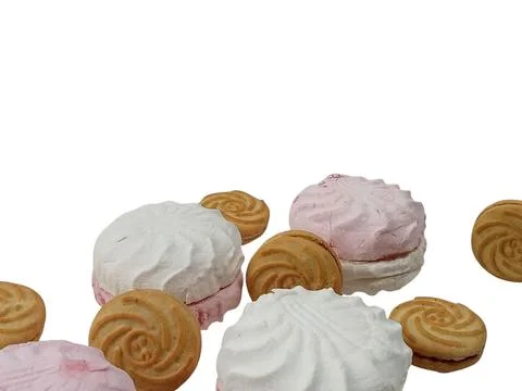 Delicate marshmallow Stock Photos