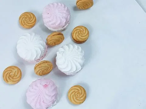 Delicate marshmallow Stock Photos