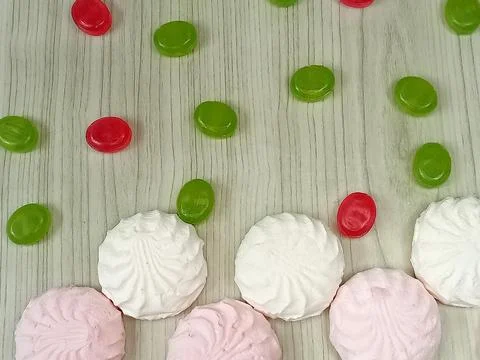 Delicate marshmallow Stock Photos