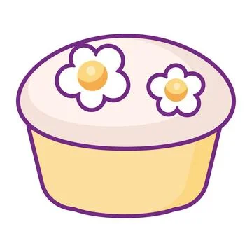 Delicate Milky Easter Dessert Icon Illustrazione stock