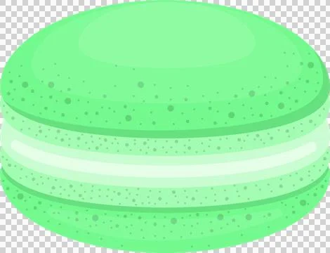 Delicate mint green macaron with smooth cream filling, a classic French con.. Stock Illustration