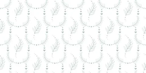 Delicate nature seamless pattern vector graphics Stock Illustration