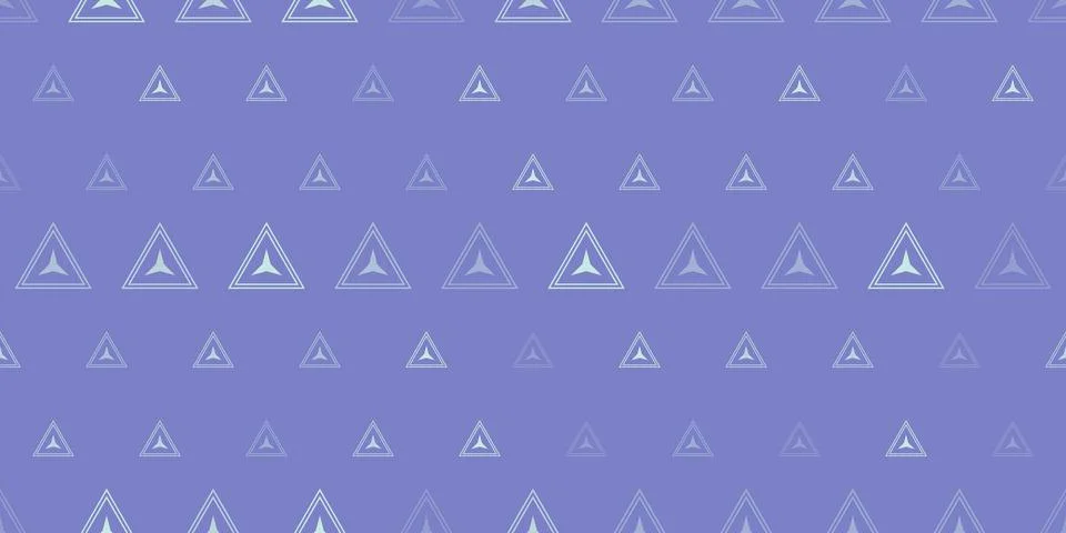 Delicate nested triangles drift in orderly rows over a soft lavender field,.. Ilustração Stock