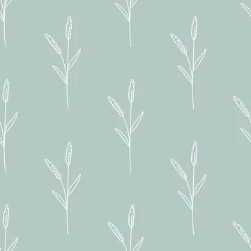 Delicate neutral herbal seamless pattern Stock Illustration