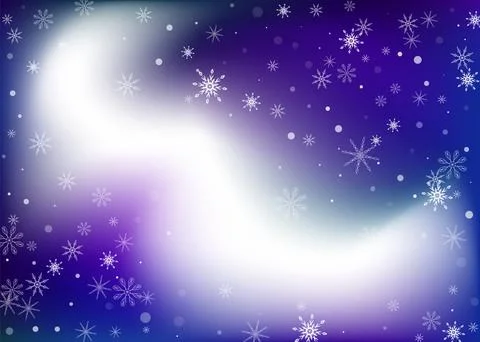 Delicate openwork snowflakes. Snow, snowfall. Falling scattered white snowfla Illustrazione stock