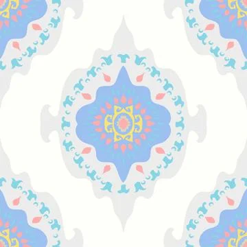 Delicate Ornamental Pastel Pattern Stock Illustration