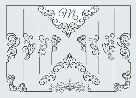 Delicate Ornaments Stock Illustration