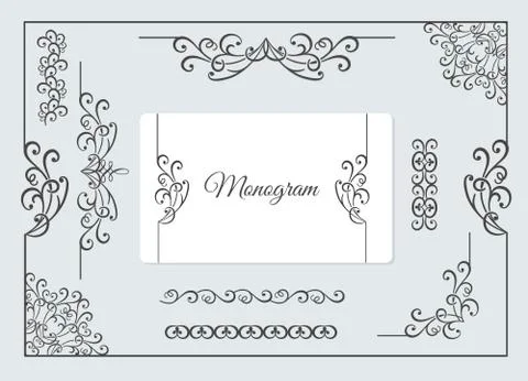 Delicate Ornaments Stock Illustration