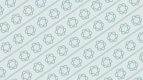 Delicate outlined loop motifs are arranged in regular rows between diagonal.. Stock-Illustration