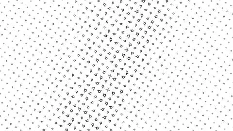 Delicate outlined squares flow in a gentle diagonal wave, shifting in scale.. Stock Illustration