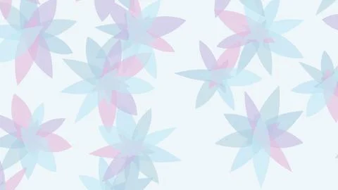 Delicate overlapping flower silhouettes float across a pale backdrop, creat.. Stock Illustration