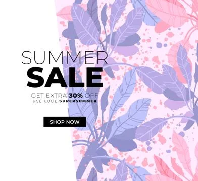 Delicate pale vector summer design with exotic palm leaves and space for text Stock Illustration