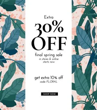 Delicate pale vector summer design with exotic palm leaves and space for text Stock Illustration