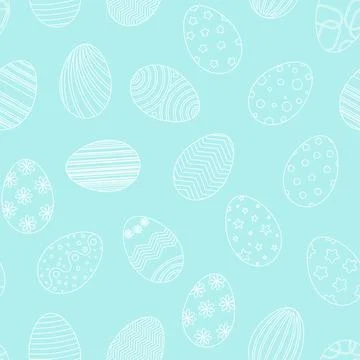 Delicate pastel heavenly seamless Easter pattern 스톡 일러스트