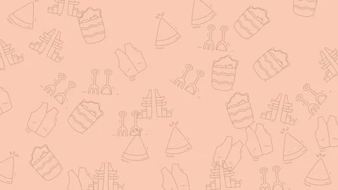 Delicate Pastel Pattern of Cakes and Desserts for Backgrounds. Stock Footage 320160568