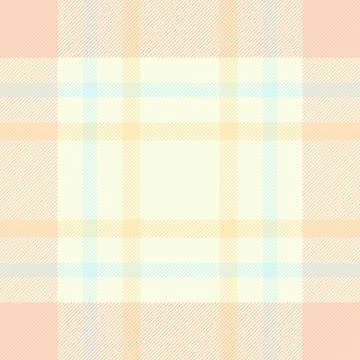 Delicate pastel plaid pattern in peach, yellow, and blue. Calming and versati Stock Illustration