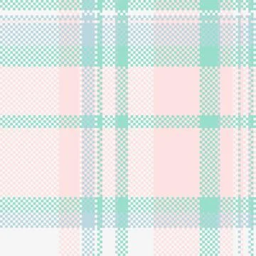 Delicate pastel plaid pattern in pink, mint green, and light blue.  Perfect f Illustrazione stock