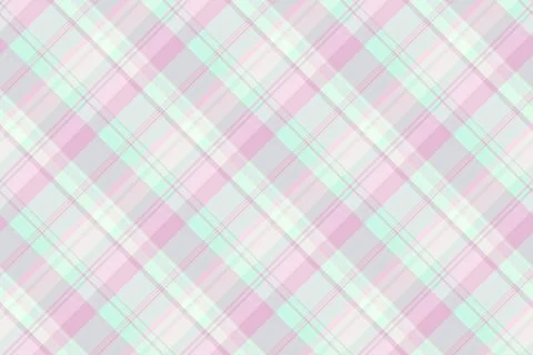 Delicate pastel plaid pattern in pink, mint green, and gray.  Perfect for bac Stock Illustration