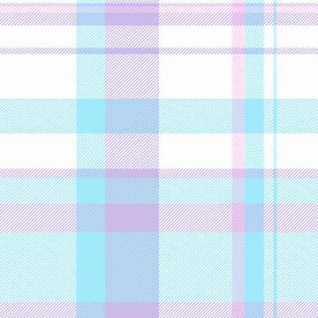 Delicate pastel plaid pattern in soft blues, lavenders, and pinks on a white  Stock Illustration