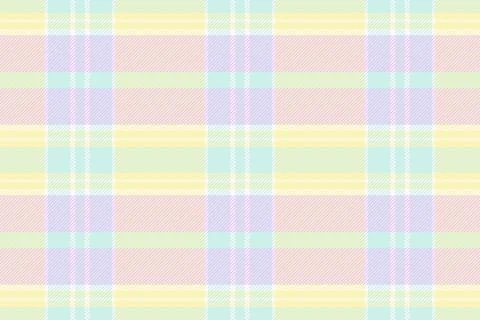 Delicate pastel plaid pattern in soft pink, lavender, mint green, and pale ye Stock Illustration