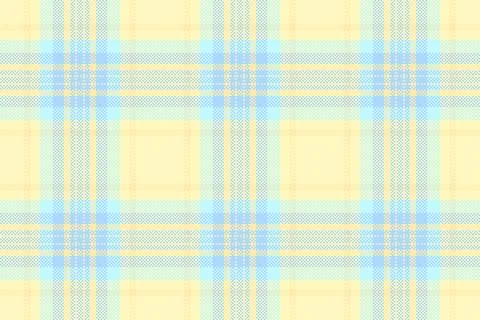 Delicate pastel plaid pattern. Subtle check design in light yellow  blue evok Stock Illustration