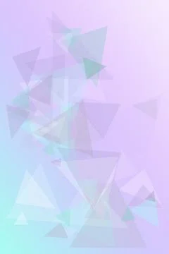 Delicate pastel polygons and translucent shards drift across a gentle purpl.. Stock Illustration