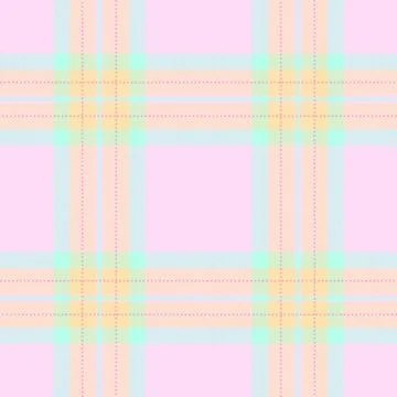 Delicate pastel tartan pattern with intersecting lines. A soft, cheerful desi Illustrazione stock