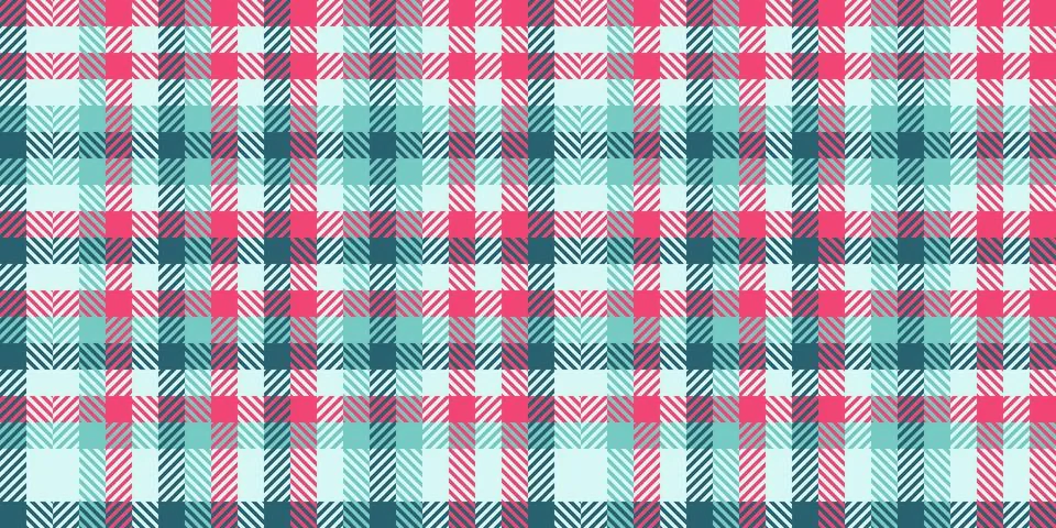 Delicate pattern background texture, curve seamless check plaid. Attire vec.. Stock Illustration