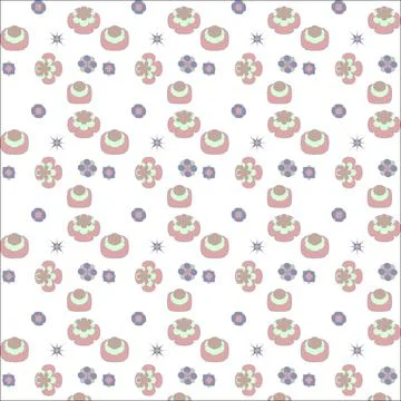 Delicate pattern of figures of different shapes.3d. Stock Illustration