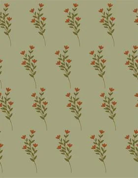 Delicate pattern with floral elements Stockillustratie