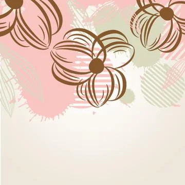Delicate pattern with pastel colored flowers. Stock Illustration