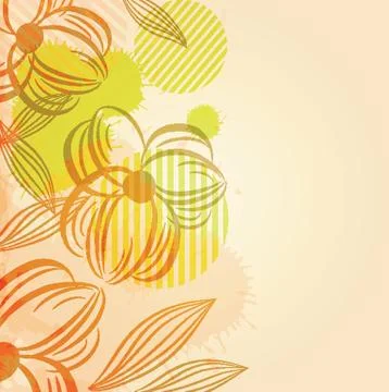 Delicate pattern with pastel colored flowers. Stock-Illustration
