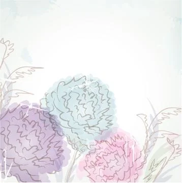 Delicate pattern with pastel colored flowers. Stock-Illustration