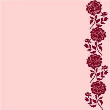 Delicate pattern with peony flowers background for greeting card or invitation Stock Illustration