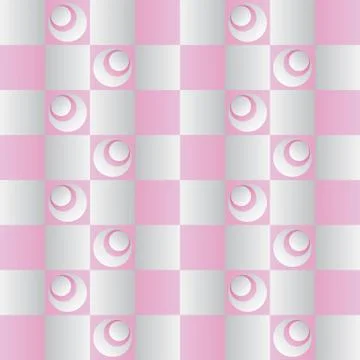 Delicate pattern with stylized grey and pink buds Stock Illustration